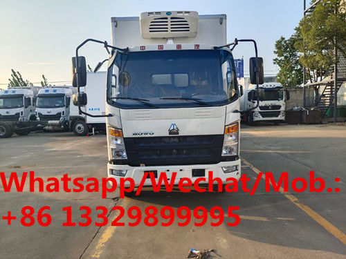 HOT SALE! Factory sale good price HOWO refrigerated truck, HOWO 120hp diesel 3T-4T refrigerator van truck for sale