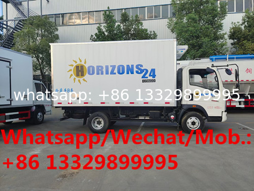 HOT SALE! Factory sale good price HOWO refrigerated truck, HOWO 120hp diesel 3T-4T refrigerated truck for sale