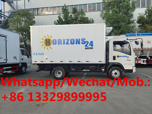 HOT SALE! Factory sale good price HOWO refrigerated truck, HOWO 120hp diesel 3T-4T refrigerator van truck for sale