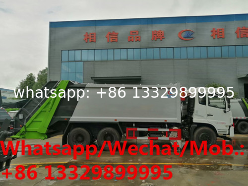 HOT SALE!biggest volume 20cbm garbage compactor truck, Dongfeng diesel 20cbm compacted garbage vehicle for sale