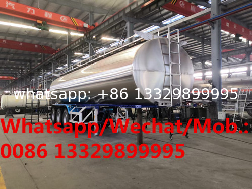 HOT SALE! New designed 33T stainless steel fresh milk tanker semitrailer, Cheaper price liquid food transported tanker