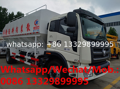 New FOTON AUMARK 4*2 RHD 220hp Euro 2 22cbm animal feed pellet vehicle for sale, farm-oriented bulk feed container truck