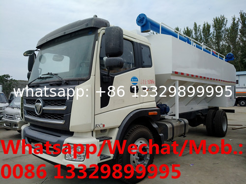 New FOTON AUMARK 4*2 RHD 220hp Euro 2 22cbm animal feed pellet vehicle for sale, farm-oriented bulk feed container truck