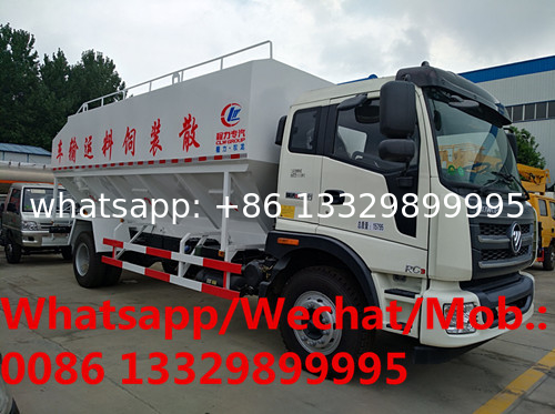 New FOTON AUMARK 4*2 RHD 220hp Euro 2 22cbm animal feed pellet vehicle for sale, farm-oriented bulk feed container truck