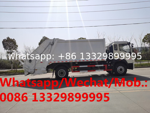 Customized SINO TRUK HOWO 4*2 RHD12CBM garbage compactor truck for sale, 10T compacted garbage vehicle for KENYA
