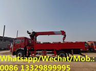 Factory sale good price SINO TRUK HOWO 160hp 5tons telescopic crane boom mounted on truck, HOWO cargo truck with crane