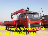 Factory sale good price SINO TRUK HOWO 160hp 5tons telescopic crane boom mounted on truck, HOWO cargo truck with crane