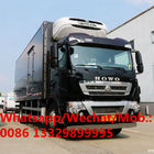 Customized HOWO 4*2 LHD/RHD 266hp diesel 15T refrigerated truck for sale, Factory sale Best price cold room van truck