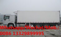 Customized SINO TURK HOWO 6*4 LHD 380hp diesel Euro 4 refrigerated truck for sale, 25T cold room van truck for sale