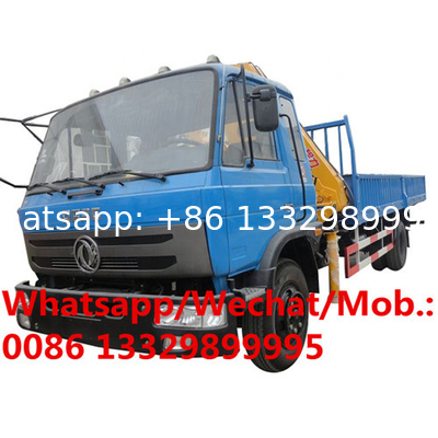 China knuckle crane boom mounted on cargo truck for sale, CLW 4x2 dongfeng truck mounted crane pickup truck lift crane