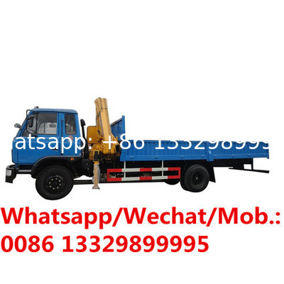 China knuckle crane boom mounted on cargo truck for sale, CLW 4x2 dongfeng truck mounted crane pickup truck lift crane