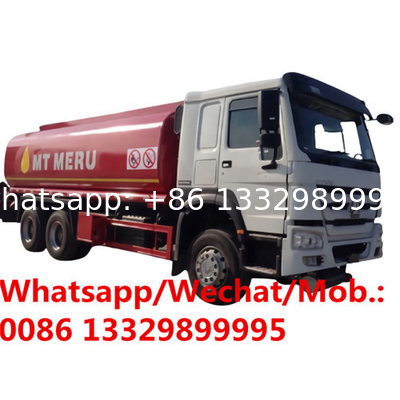 fuel tanker tank truck supplier 6x4 18000L 20000L 25000L HOWO SINOTRUCK alloy stainless black steel oil tanker truck