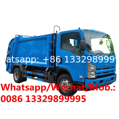 Cheaper price ISUZU 5cbm-10cbm compacted garbage truck for sale, China ISUZU garbage compacted vehicle supplier for sale
