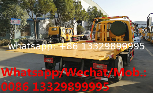 Best selling Customized FOTON AUMARK 4*2 RHD 4T flatbed wrecker towing truck for sale, exported recovery vehicle