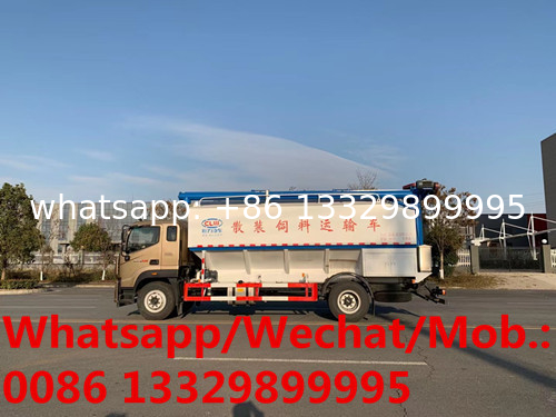 good price FOTON 4*2 RHD 240Hp diesel 24CBM bulk feed truck for sale, 12T farm-oriented livestock poultry feed vehicle