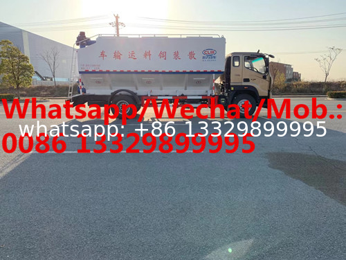 good price FOTON 4*2 RHD 240Hp diesel 24CBM bulk feed truck for sale, 12T farm-oriented livestock poultry feed vehicle