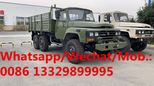 Customized dongfeng long head 6*6 190hp diesel  cargo stake carrier for sale,cross-field off road lorry vehicle