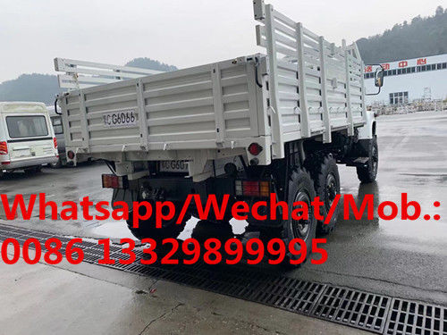 Customized dongfeng long head 6*6 190hp diesel  cargo stake carrier for sale,cross-field off road lorry vehicle