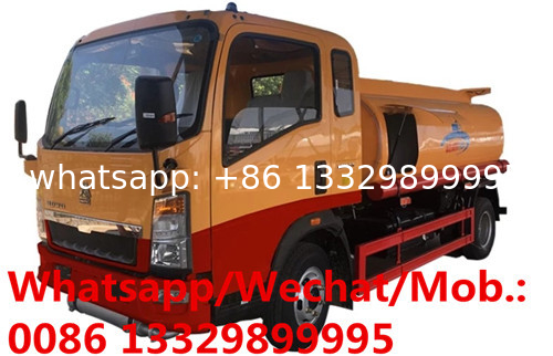 HOWO 4*2 truck fuel tank 5000 liters fuel tanker truck and oil tanker truck for sale, FUEL DISPENSING TRUCK FOR SALE