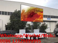 Customized mobile outdoor LED screen displaying box semitrailer for adveritising for sale, led container trailer
