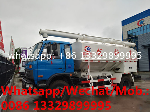 2021s best selling-Dongfeng 10T hydraulic discharging bulk feed transported truck for sale, 20CBM feed pellet vehicle
