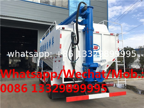 2021s best selling-Dongfeng 10T hydraulic discharging bulk feed transported truck for sale, 20CBM feed pellet vehicle