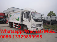 FOTON AUMARK 4*2 RHD 5CBM garbage compactor truck for sale, good price FOTON 3T rear loader refuse garbage vehicle