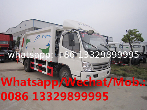 FOTON AUMARK 4*2 RHD 5CBM garbage compactor truck for sale, good price FOTON 3T rear loader refuse garbage vehicle