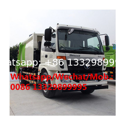 Customized FOTON 4*2 LHD 240Hp diesel 12-14cbm garbage compactor truck for sale, best price compacted garbage vehicle