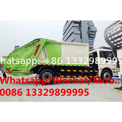Customized FOTON 4*2 LHD 240Hp diesel 12-14cbm garbage compactor truck for sale, best price compacted garbage vehicle