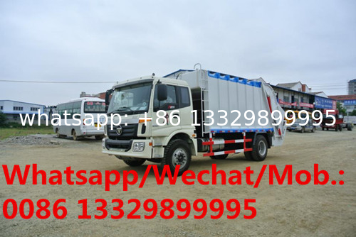 comtomized  foton AUMAN 4*2 RHD 14cbm compacted garbage truck, 10T rear loader wastes collecting vehicle for sale