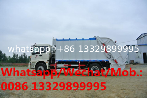 comtomized  foton AUMAN 4*2 RHD 14cbm compacted garbage truck, 10T rear loader wastes collecting vehicle for sale