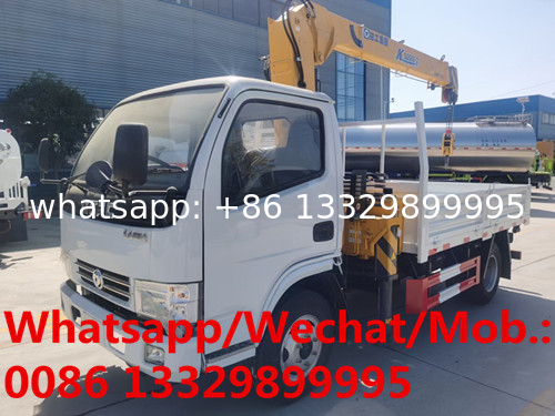 Customized DONGFNEG 4*2 LHD 3.2 telescopic crane boom mounted on cargo truck for sale,HOT SALE! cargo truck with telesco