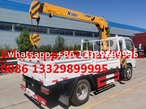 Customized DONGFNEG 4*2 LHD 3.2 telescopic crane boom mounted on cargo truck for sale,HOT SALE! cargo truck with telesco