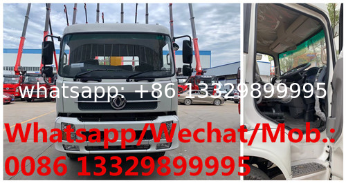 Hot sale! customized DONGFENG TIANJIN 4*2 RHD 5T cargo truck with crane for Mozambique, new truck with crane for sale