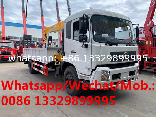 Hot sale! customized DONGFENG TIANJIN 4*2 RHD 5T cargo truck with crane for Mozambique, new truck with crane for sale