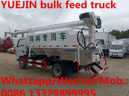 Cheapest price new YUEJIN brand 4T farm-oriented and livestock feed container truck at poultry farm, bulk feed vehicle