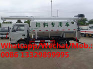 Cheapest price new YUEJIN brand 4T farm-oriented and livestock feed container truck at poultry farm, bulk feed vehicle