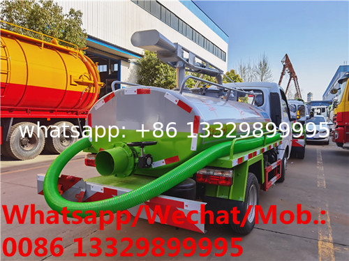 Good price dongfeng gasoline 2,000L vacuum tanker truck for sale, Factory sale best price fecal suction tanker truck