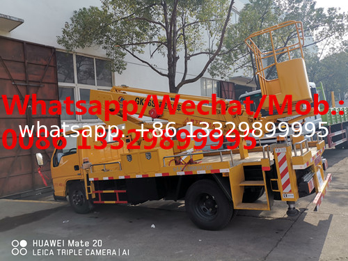 Good price JMC 23m working height telescopic type aerial working platform truck for sale, truck mounted aerial platform