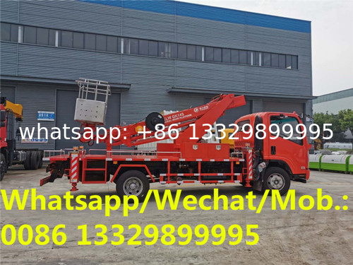 Factory sale good price ISUZU 14m working height truck mounted aerial working platform, High altitude operation vehicle