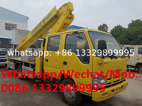 HOT SALE! ISUZU double cabs 14m hydraulic aerial working platfrom truck, good price 14m truck mounted aerial platform