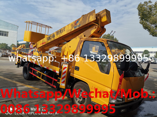 HOT SALE! JMC 4*2 LHD 14m telescopic truck mounted aerial working platform, Good price overhead working platform truck