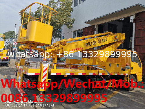 HOT SALE! JMC 4*2 LHD 14m telescopic truck mounted aerial working platform, Good price overhead working platform truck