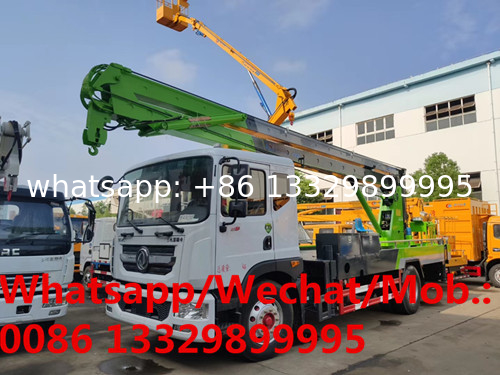 Customized Dongfeng D9 4*2 LHD diesel 20m aerial working platform truck for Phillipines, good price new hydraulic bucket