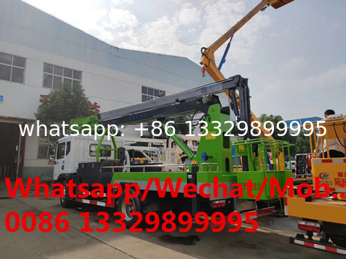 Customized Dongfeng D9 4*2 LHD diesel 20m aerial working platform truck for Phillipines, good price new hydraulic bucket