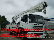 Customized Dongfeng D9 4*2 LHD diesel 20m aerial working platform truck for Phillipines, good price new hydraulic bucket