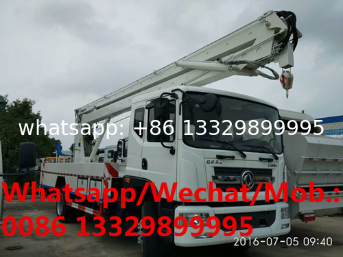 Customized Dongfeng D9 4*2 LHD diesel 20m aerial working platform truck for Phillipines, good price new hydraulic bucket