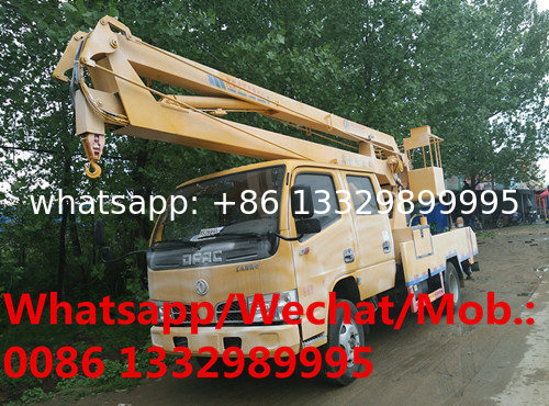 Customized good price dongfeng double-cab 14m truck mounted aerial platform for sale, high altitude operation vehicle