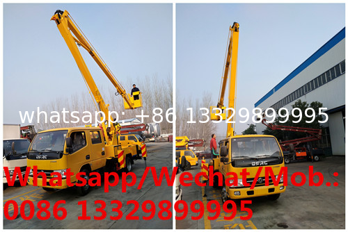 Customized good price dongfeng double-cab 14m truck mounted aerial platform for sale, high altitude operation vehicle